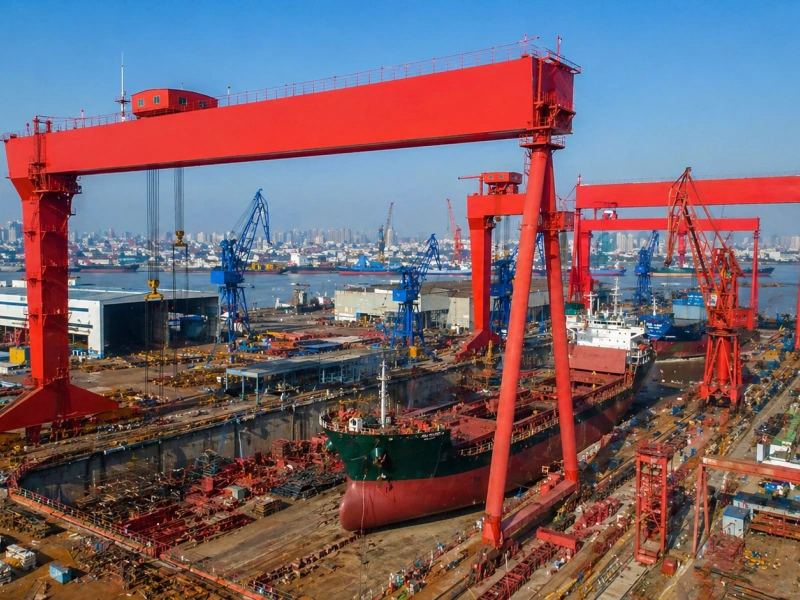 Shipyards and Maritime 3 Shipyard Gantry Crane for ship section lifting and shipbuilding operation
