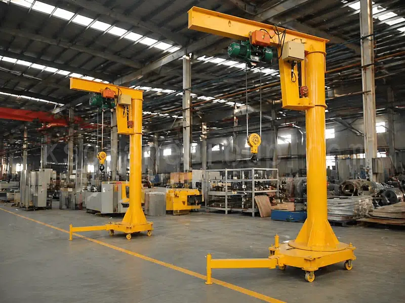 Image Alt: Portable Jib Crane for flexible warehouse loading