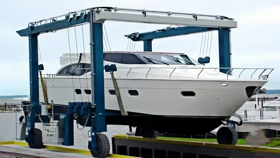 Shipyards and Maritime 4 Boat Hoist for yacht handling and marina boat lifting