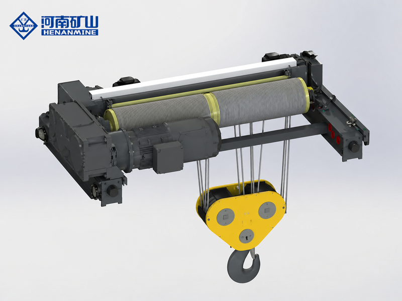 Electric Winch Trolley for material lifting flat towing and construction site handling