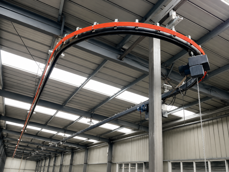 Monorail overhead crane for straight-line workstation transfer