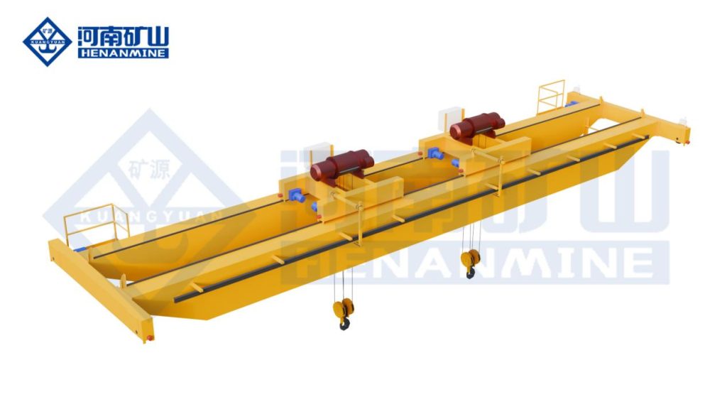 Double trolley overhead crane with hoists