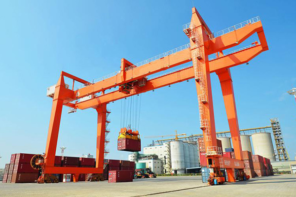 RMG container gantry crane in a container yard