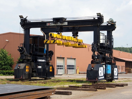 RMG rail-mounted container gantry crane at a port