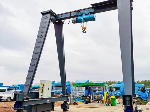 Rubber-tyred single girder gantry crane