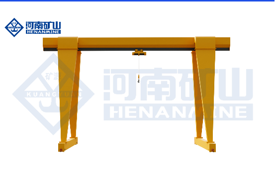 Front view of a Henan Mine single girder gantry crane