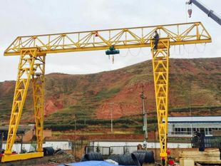 MH type single girder truss gantry crane with electric hoist