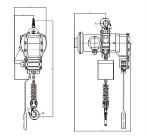 Compact explosion-proof electric chain hoist for workstation lifting