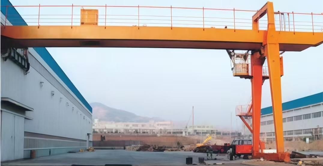 Henan Mine double girder semi gantry crane for heavy material handling