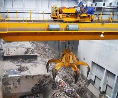 Wire-rope grab bucket for overhead crane