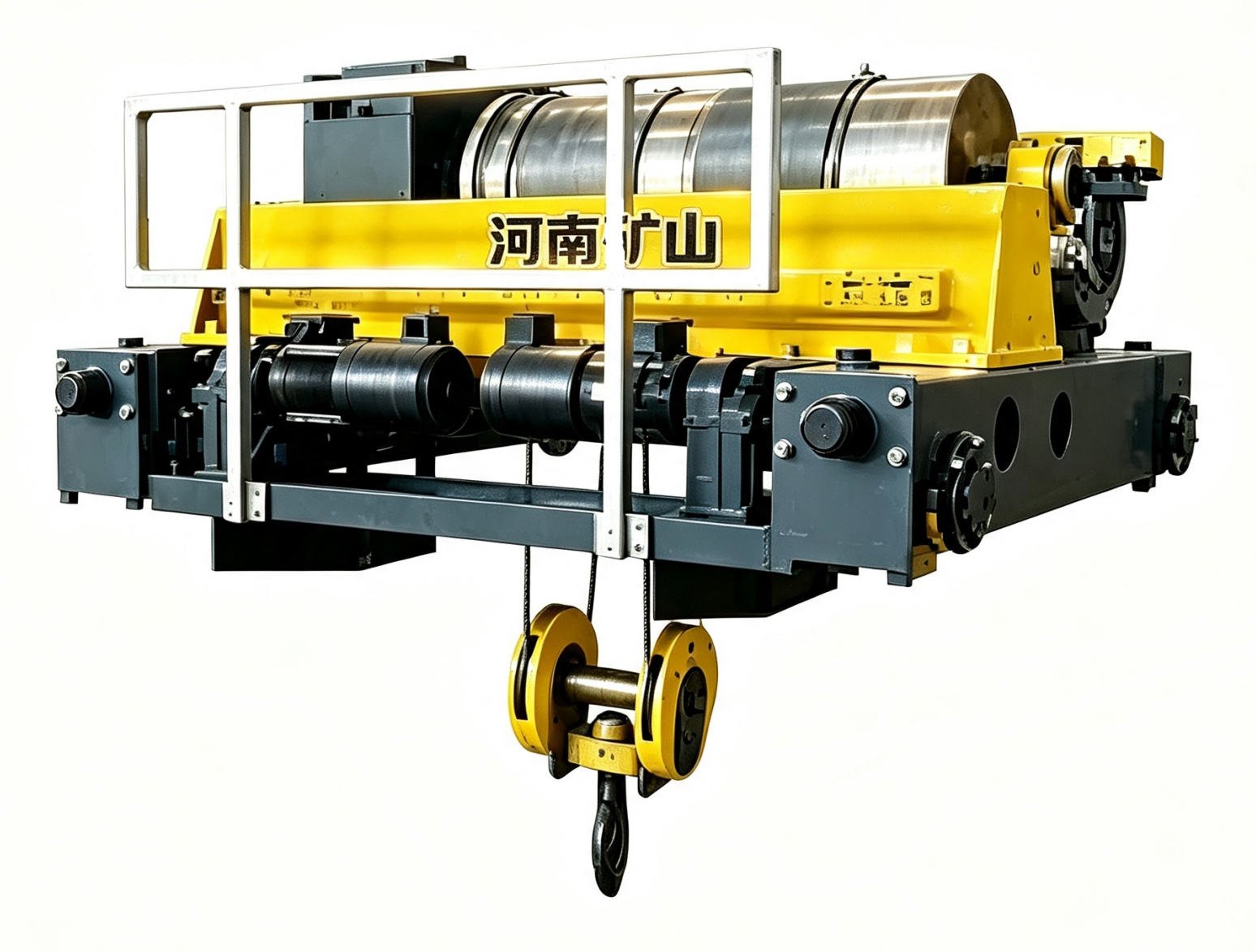 Dual-brake European wire rope hoist safety system