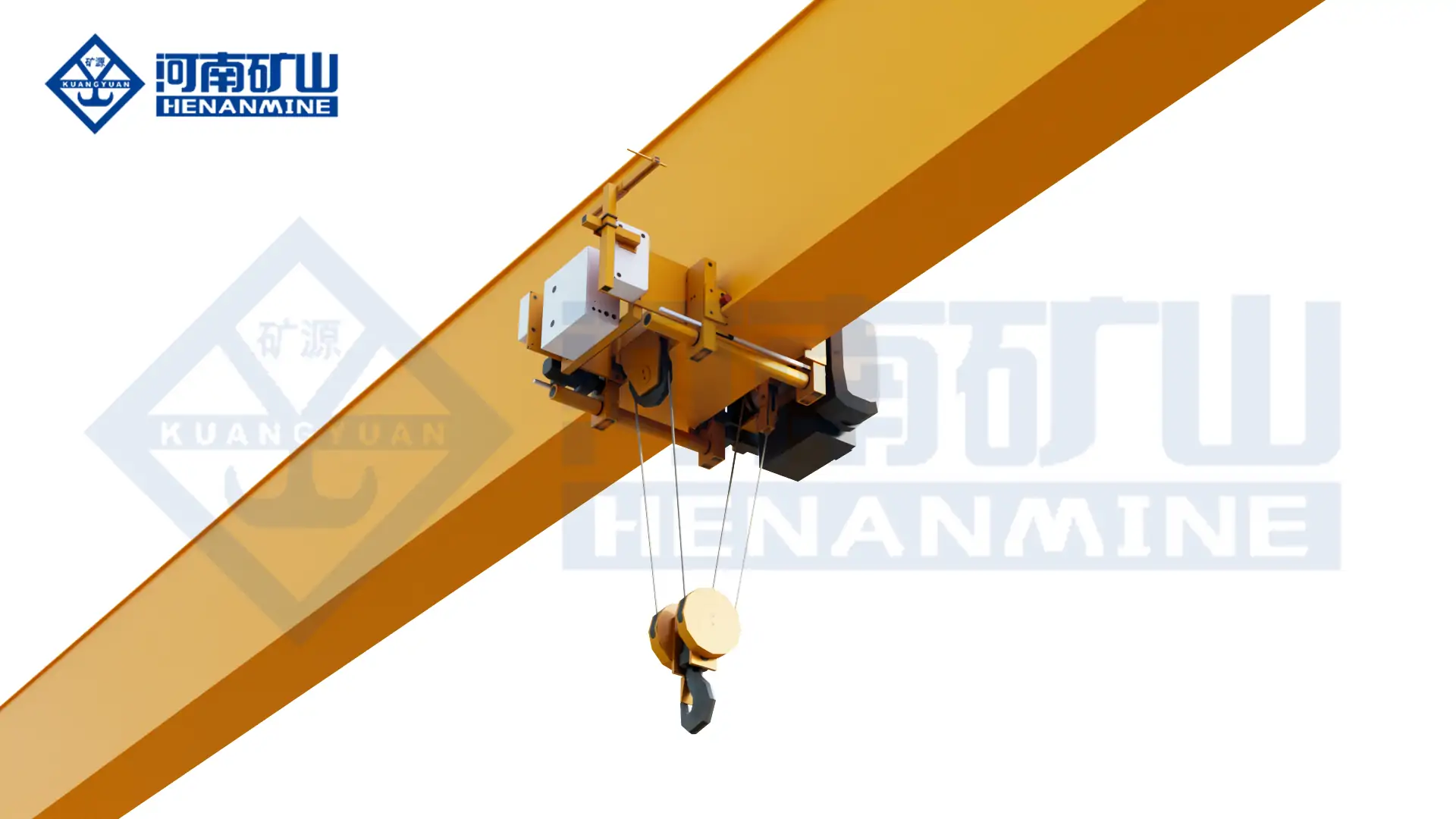 European-style hoist trolley installed on a crane girder