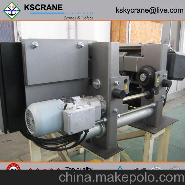 European-style crane trolley drive assembly